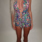 LIMITED EDITION HAND MADE AND DESIGNED IN HOUSE: ‘Exotic’ Top and shorts co-ord