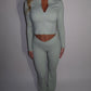 PRE-ORDER GYM GIRL ERA EXCLUSIVE Sage Sculpt V waist flared bottoms