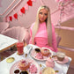 Pink 3 piece tracksuit and corset top