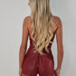 Burgundy playsuit