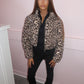 Leopard print shimmer jacket