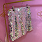 Disc silver sequins skirt