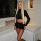 Dark brown sequins top