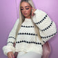 Cream crochet knit jumper