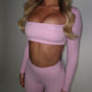 GYM GIRL ERA EXCLUSIVE Pink Sculpt square neck top