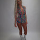 LIMITED EDITION HAND MADE AND DESIGNED IN HOUSE: ‘Exotic’ Top and shorts co-ord