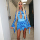 ‘Pixie’ blue dress and sleeves set