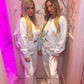 Grey plush wide leg tracksuit