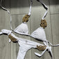 White golden goddess bikini bottoms