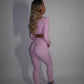 GYM GIRL ERA EXCLUSIVE Pink Sculpt square neck top
