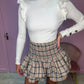 White high neck button sleeve top