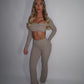 GYM GIRL ERA EXCLUSIVE Camel brown Sculpt flared bottoms