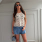 Crochet shimmer top