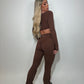 GYM GIRL ERA EXCLUSIVE chocolate brown sculpt flared bottoms