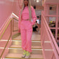 Pink 3 piece tracksuit and corset top