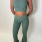GYM GIRL ERA EXCLUSIVE Sage green sculpt silhouette top