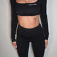 PRE-ORDER GYM GIRL ERA EXCLUSIVE Black Sculpt square neck top