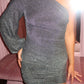 One shoulder lurex mini dress