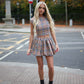 LIMITED EDITION HANDMADE & DESIGNED IN HOUSE: Tartan top and puff skirt