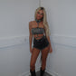 Black rhinestone top