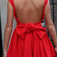 LIMITED EDITION HANDMADE & DESIGNED IN HOUSE: red puff bow dress
