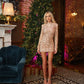 Gold sequins high neck dress