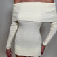 Ribbed Bardot jumper mini dress