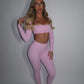 GYM GIRL ERA EXCLUSIVE Pink Sculpt square neck top