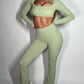 GYM GIRL ERA EXCLUSIVE Olive Sculpt square neck top