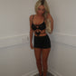 Black butterfly bodycon dress