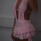 LIMITED EDITION HAND MADE AND DESIGNED IN HOUSE: ‘Lily’ Pink frill dress