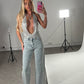 Diamond embellished jeans