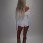 LIMITED EDITION HAND MADE AND DESIGNED IN HOUSE: ‘Angel’ white playsuit