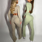 GYM GIRL ERA EXCLUSIVE Olive Sculpt flared trousers