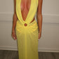 Yellow plunge dress