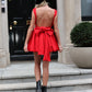 LIMITED EDITION HANDMADE & DESIGNED IN HOUSE: red puff bow dress