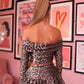HAUNT COUTURE HANDMADE: Leopard print shimmer long sleeve top and rara skirt