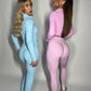 PRE-ORDER GYM GIRL ERA EXCLUSIVE Blue Sculpt V Waist flared bottoms
