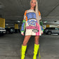 Graffiti over sized jumper dress