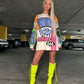 Graffiti over sized jumper dress