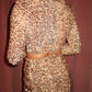 Gold sequins top and skirt set