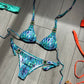 Blue Aztec bikini bottoms
