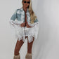 Denim lace jacket