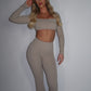 GYM GIRL ERA EXCLUSIVE Camel brown Sculpt flared bottoms