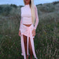 Pink mesh sleeve multi-way co-ord