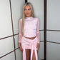 Pink mesh sleeve multi-way co-ord