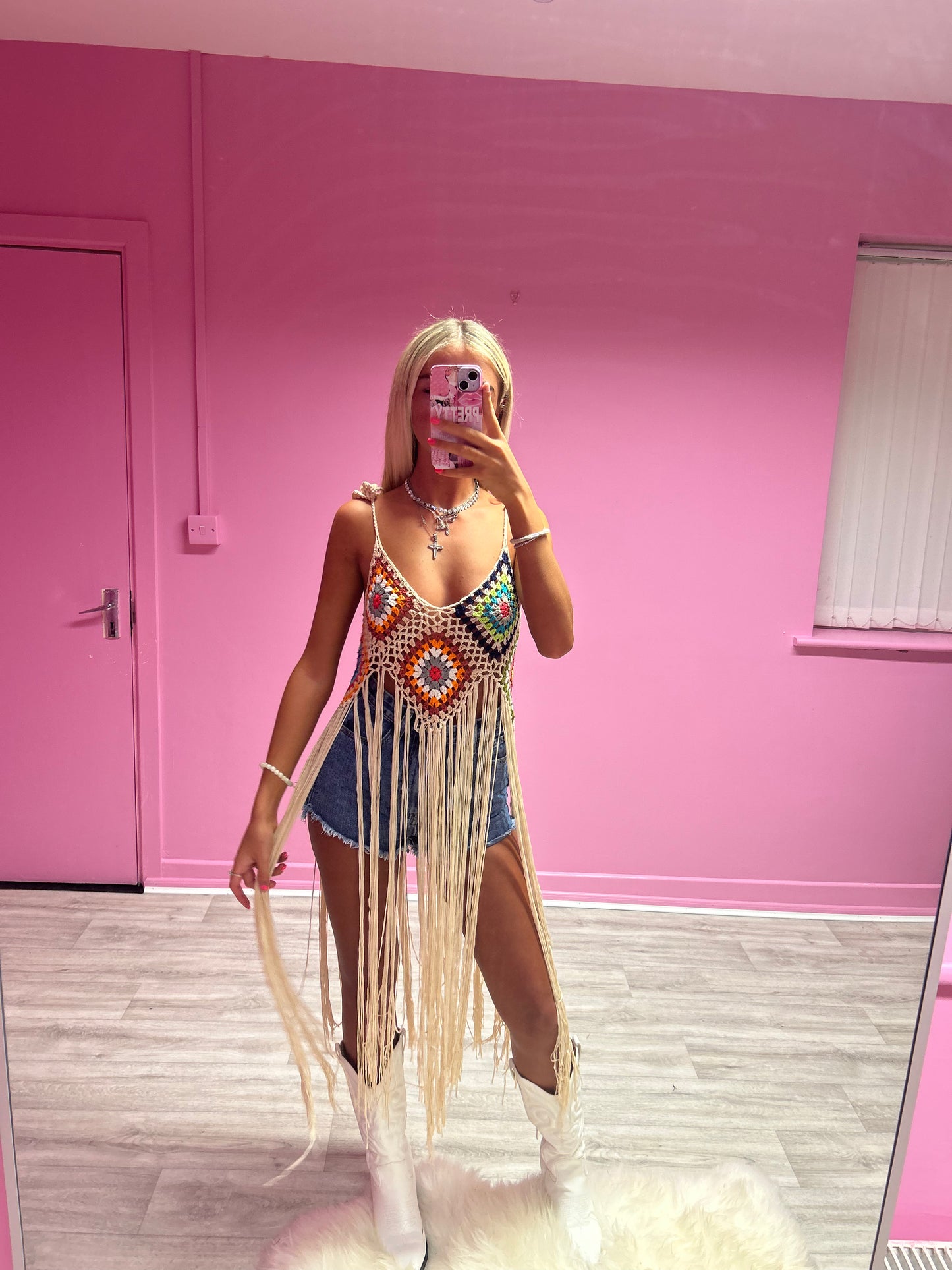 Tassle crochet top