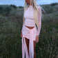 Pink mesh sleeve multi-way co-ord