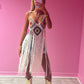 Tassel crochet top in white