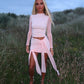Pink mesh sleeve multi-way co-ord